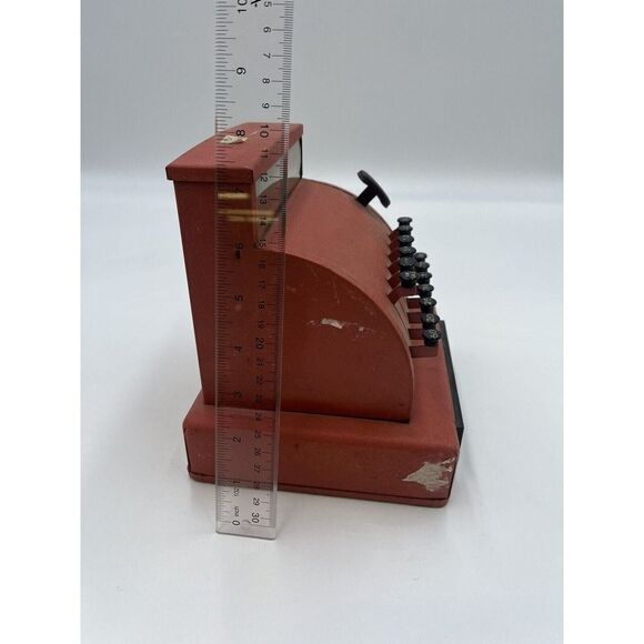 Antique Red Tom Thumb Toy Cash Register Toy Pink Vintage Tomthumb Kids Store - Picture 7 of 7